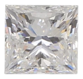 0.72 Carat E VVS2 Princess Lab Diamond For Sale