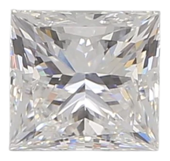 0.72 Carat E VVS2 Princess Lab Diamond For Sale