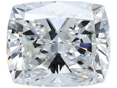 2.02 Carat F VS1 Elongated Cushion Natural Diamond For Sale