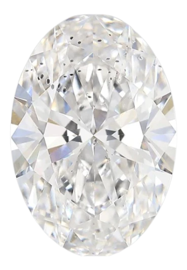 7.21 Carat F SI1 Oval Lab Diamond Hot on Sale