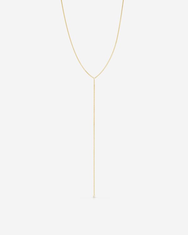 Diamond Cut Curb Chain Lariat Discount