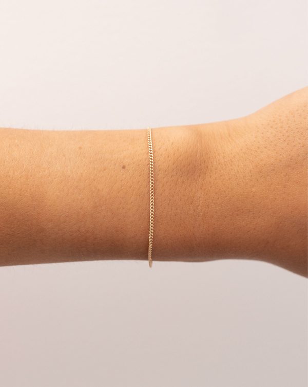 Diamond Cut Curb Chain Bracelet For Discount