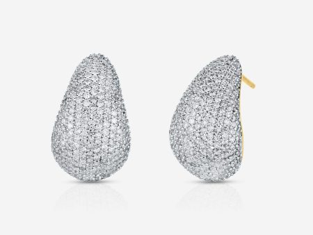 Mini Pavé Diamond Cloud Earrings Online now