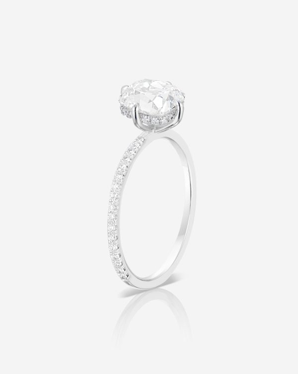 2.08 Old Mine Whisper Thin® Pavé Hidden Halo Discount