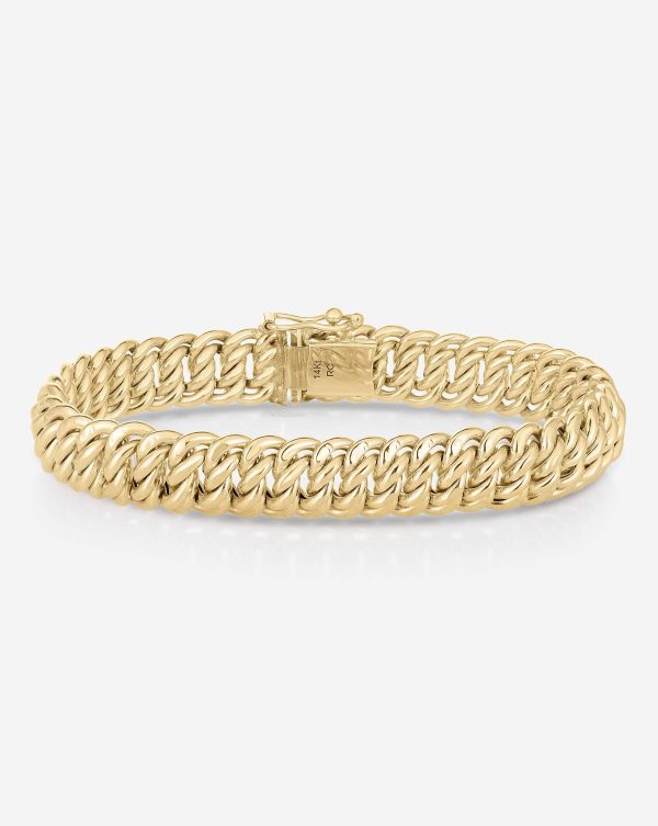 Gold Braided Chain Bracelet Fashion