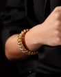 Gold Jumbo Braided Chain Bracelet For Cheap