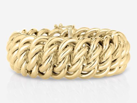 Gold Jumbo Braided Chain Bracelet For Cheap