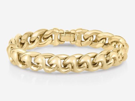 Gold Curve Chain Bracelet Online Hot Sale