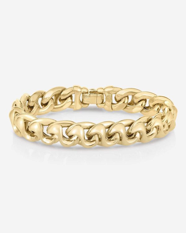 Gold Curve Chain Bracelet Online Hot Sale